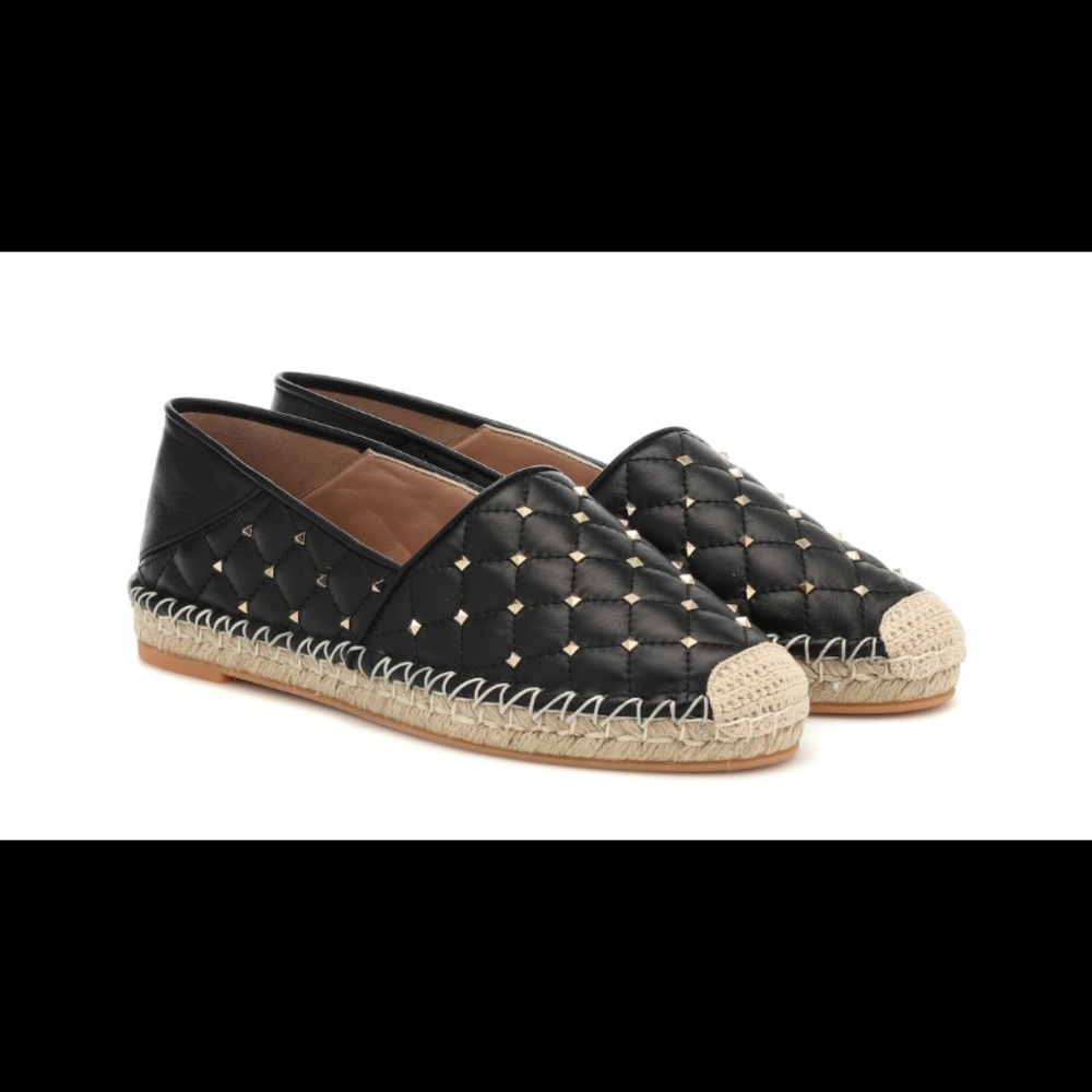 Valentino Espadrilles Rockstud Women Leather black